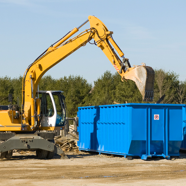 what size residential dumpster rentals are available in Brokenstraw